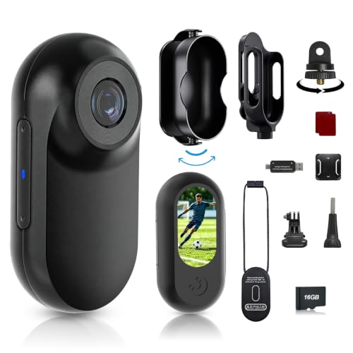 Mini Body Camera, Thumb Size Wearable 1080P Action Camera with 16GB