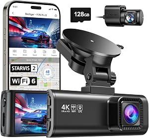 REDTIGER 4K Dash Cam Front Rear, STARVIS 2 Sensor, Free Card Included, 5.8GHz WiFi-20MB/s 