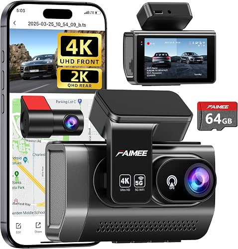 Dash Cam Front and Rear, 4K+2K Recording Dash Camera for Cars, Night V — Our recommended configuration for best results