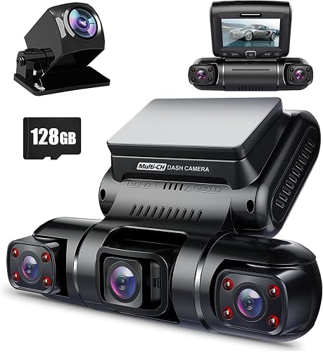 PRUVEEO 360° 4 Channel Dash Cam Front and Rear Inside Left Right, Dash — Key features at a glance