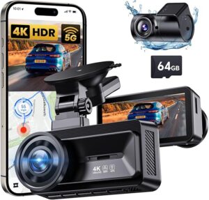 1. COOLCRAZY Dash Cam Front and Rear