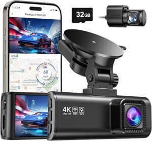 2. REDTIGER Dash Cam Front and Rear