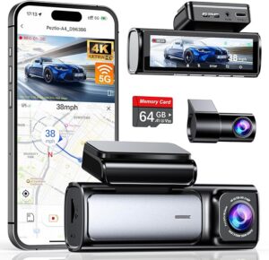 4. Affver 4K Dash Cam Front and Rear