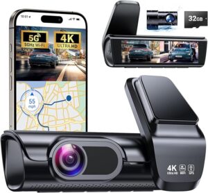 7. K600 4k Dash Cam Front and Rear